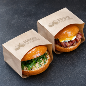White Paper Burger Sleeve