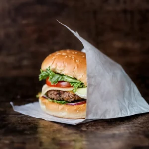 White Paper Burger Sleeve